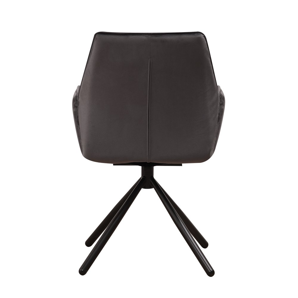 Sedia Donny velluto antracite