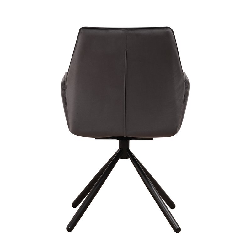 Sedia Donny velluto antracite