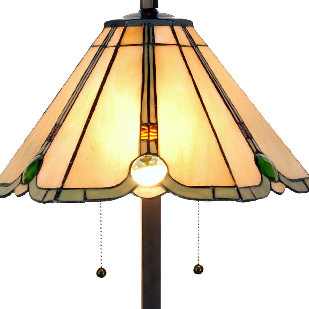 Tiffany Tafellamp Ø 40x67 cm Beige Glas