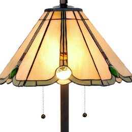 Tiffany table lamp Ø 40x67 cm beige glass