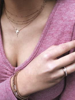 Plugin ring indvendig rund profil mat guld