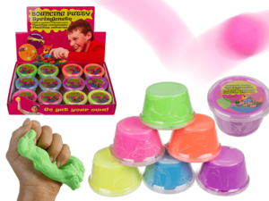 Stuiterende stopverf in plastic blik,