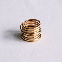 Stainless steel multi-layer XL ring – gold