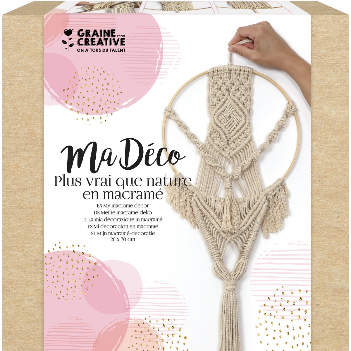 MACRAME RONDE WAND HANGSET 260 x 700 mm
