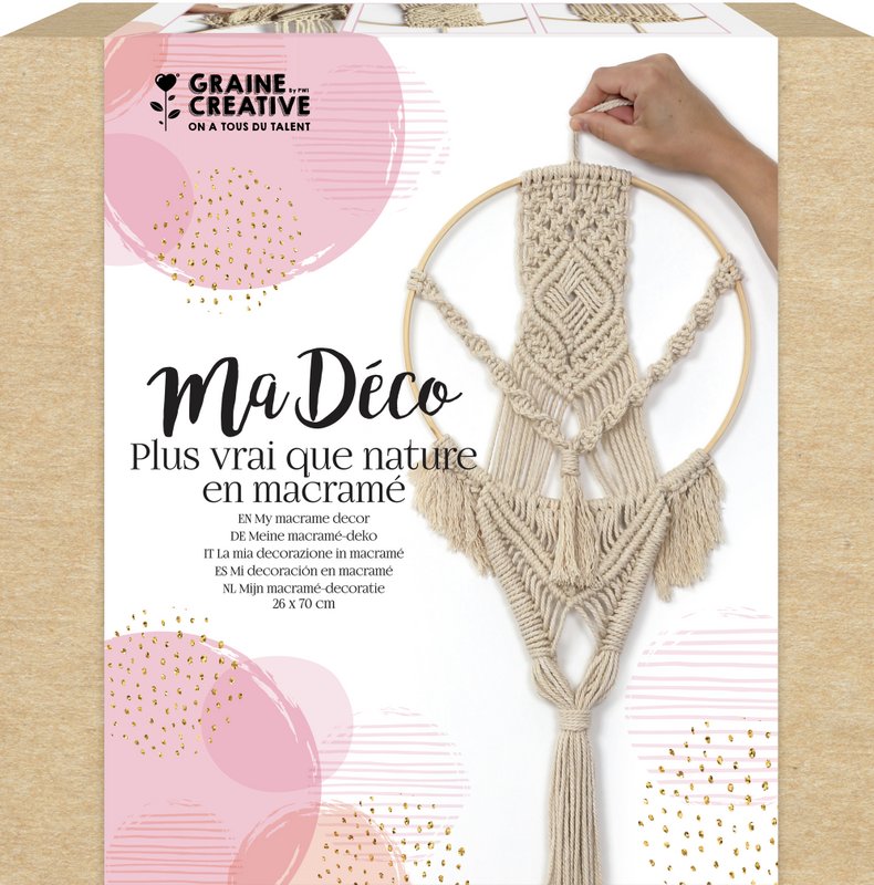 MACRAME RONDE WAND HANGSET 260 x 700 mm