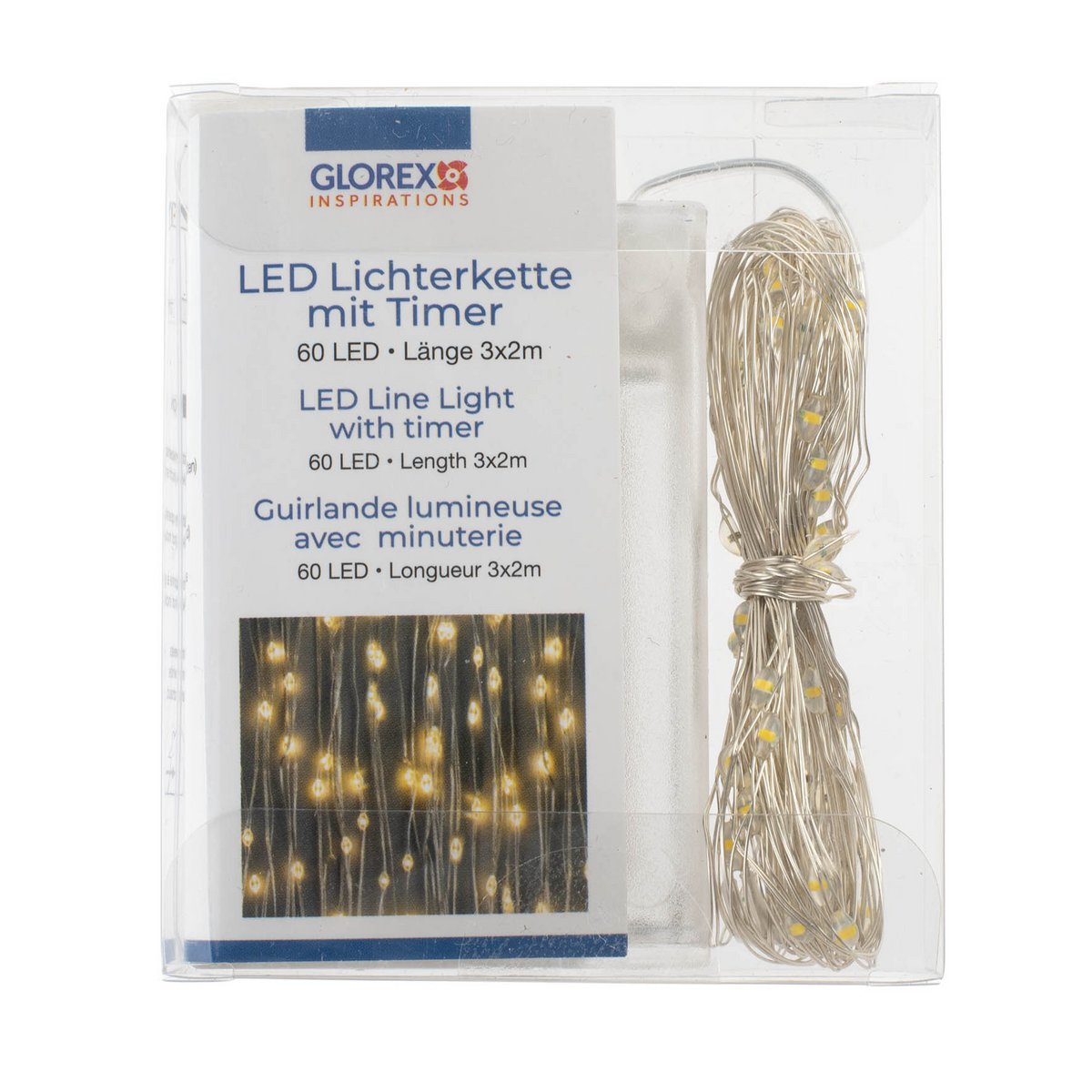 LED light chain 60Tlg, timer