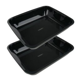 Set 2 pirofile in acciaio smaltato 40 x 34 cm Barbecue Professionale FM