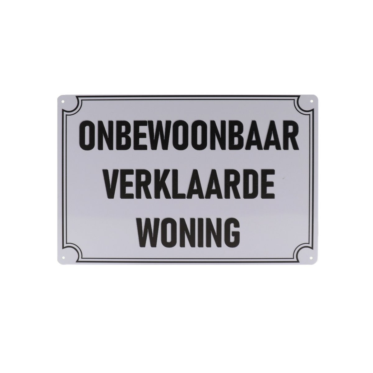 Onbewoonbaar Retro Wandbord 20x30