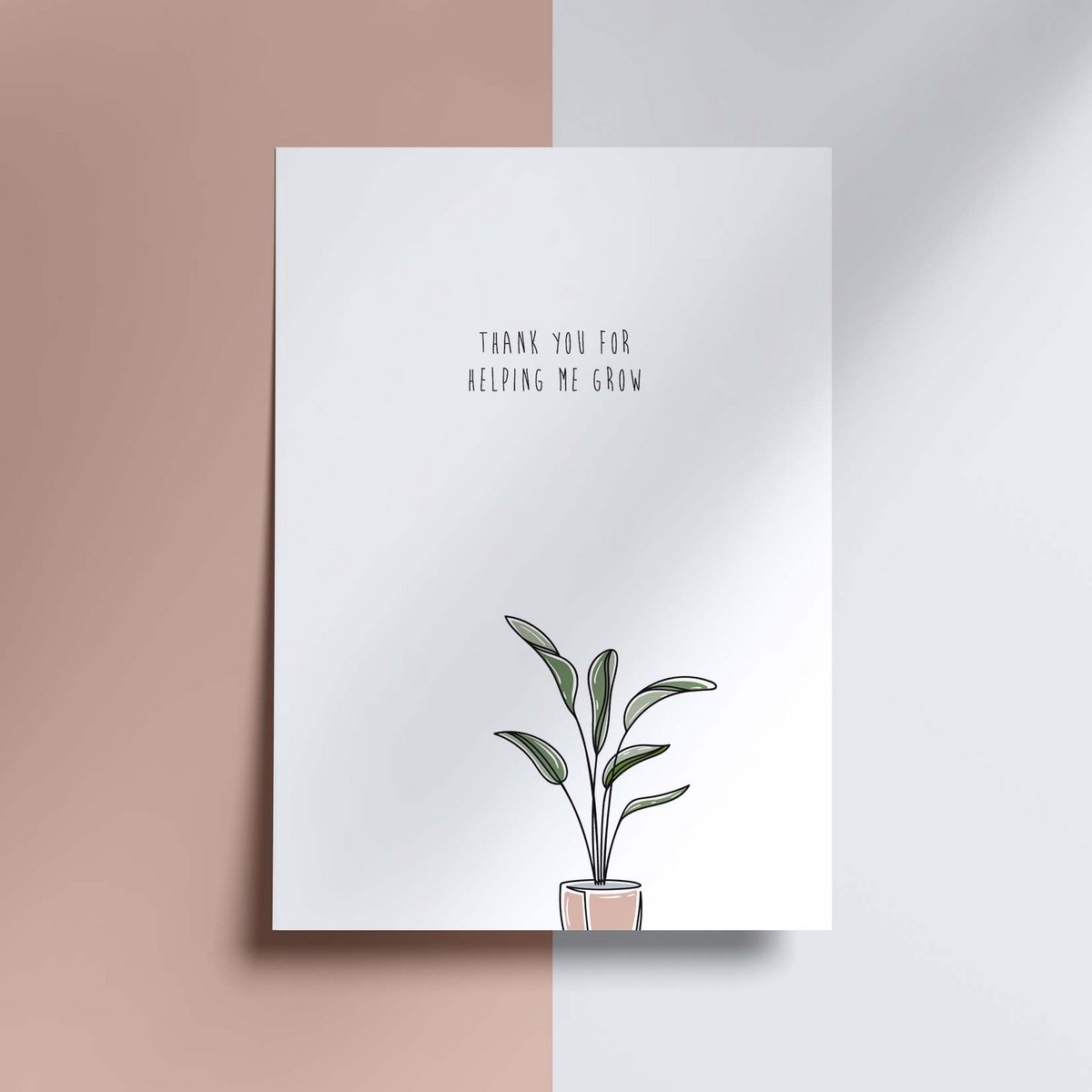 Postal - Gracias por ayudarme a crecer - bedankt