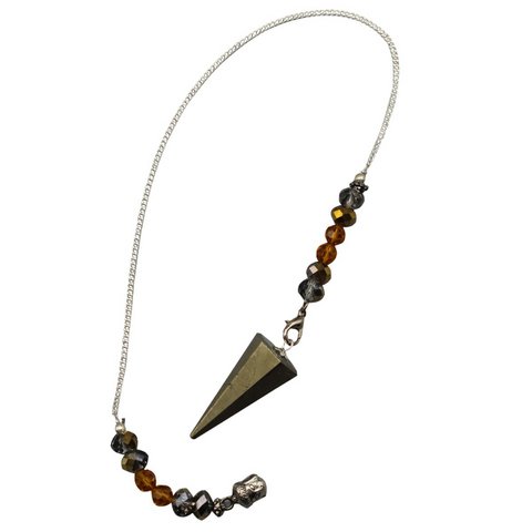 Brass Pendulum with Stones and Buddha Head