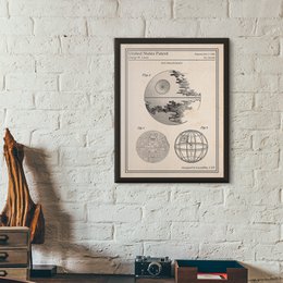 Star Wars Patent Poster - Death Star