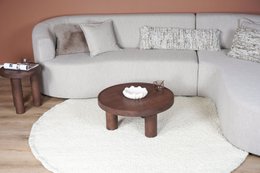 Stolik pomocniczy Tias ø42 cm - drewno Espresso Mango
