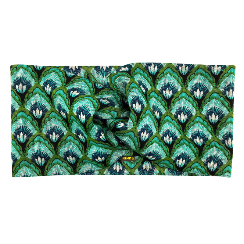 Twist Headband - Art Deco Shell, Ponte Jersey