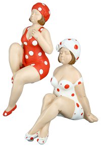 Poly figure "Becky" red / white VE 2 so