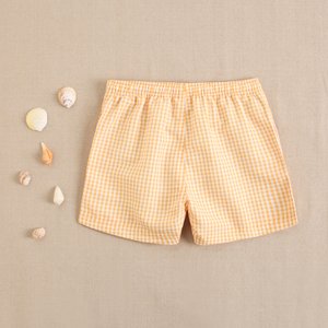Vichy plaid baby boys' swimming costume with drawstring I36-23302073