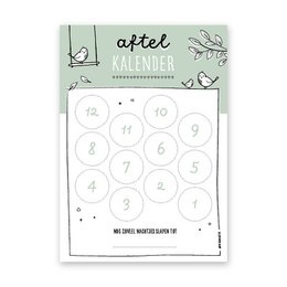 Countdown calendar | green | incl. stickers