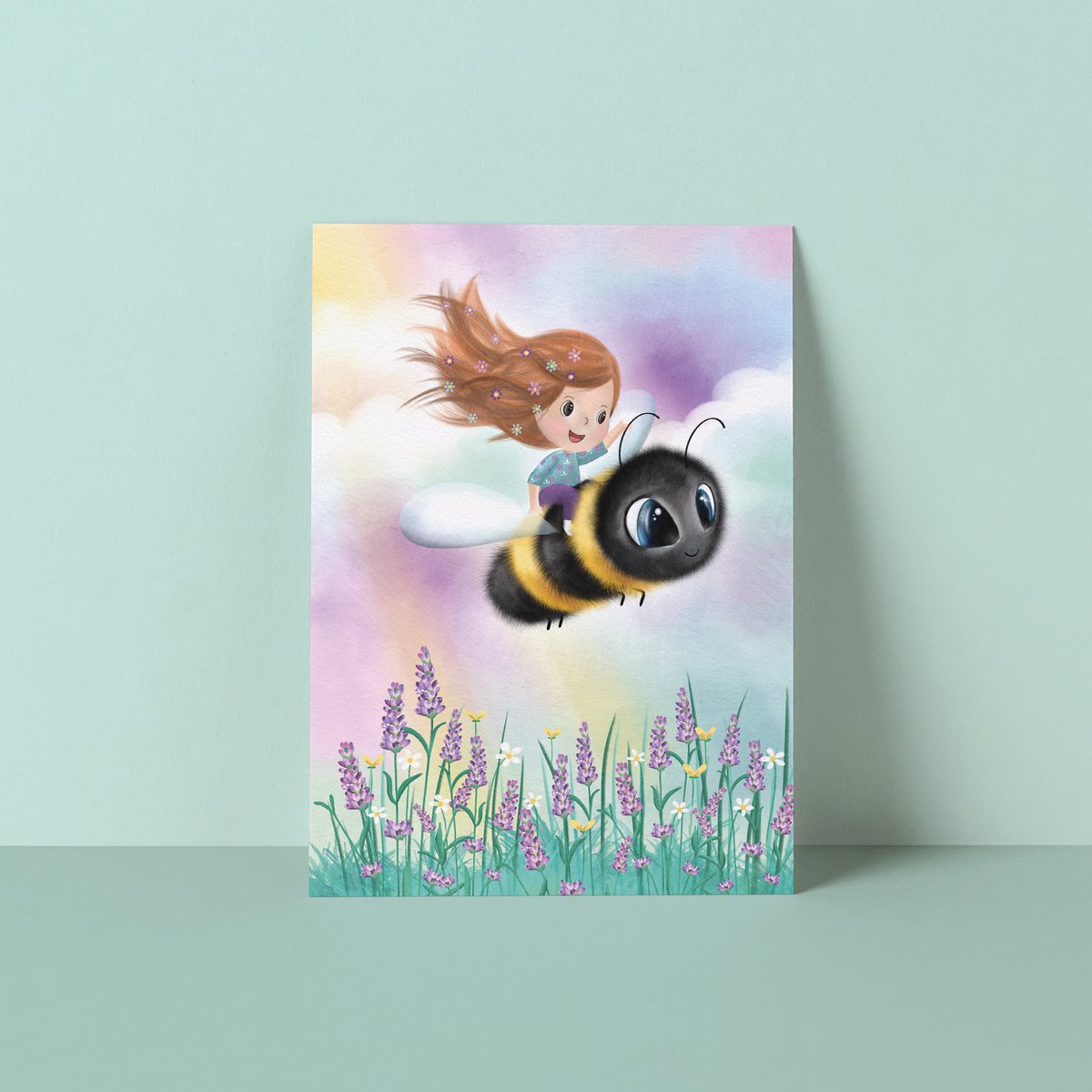 Postkarte mit Bumblebee reisen