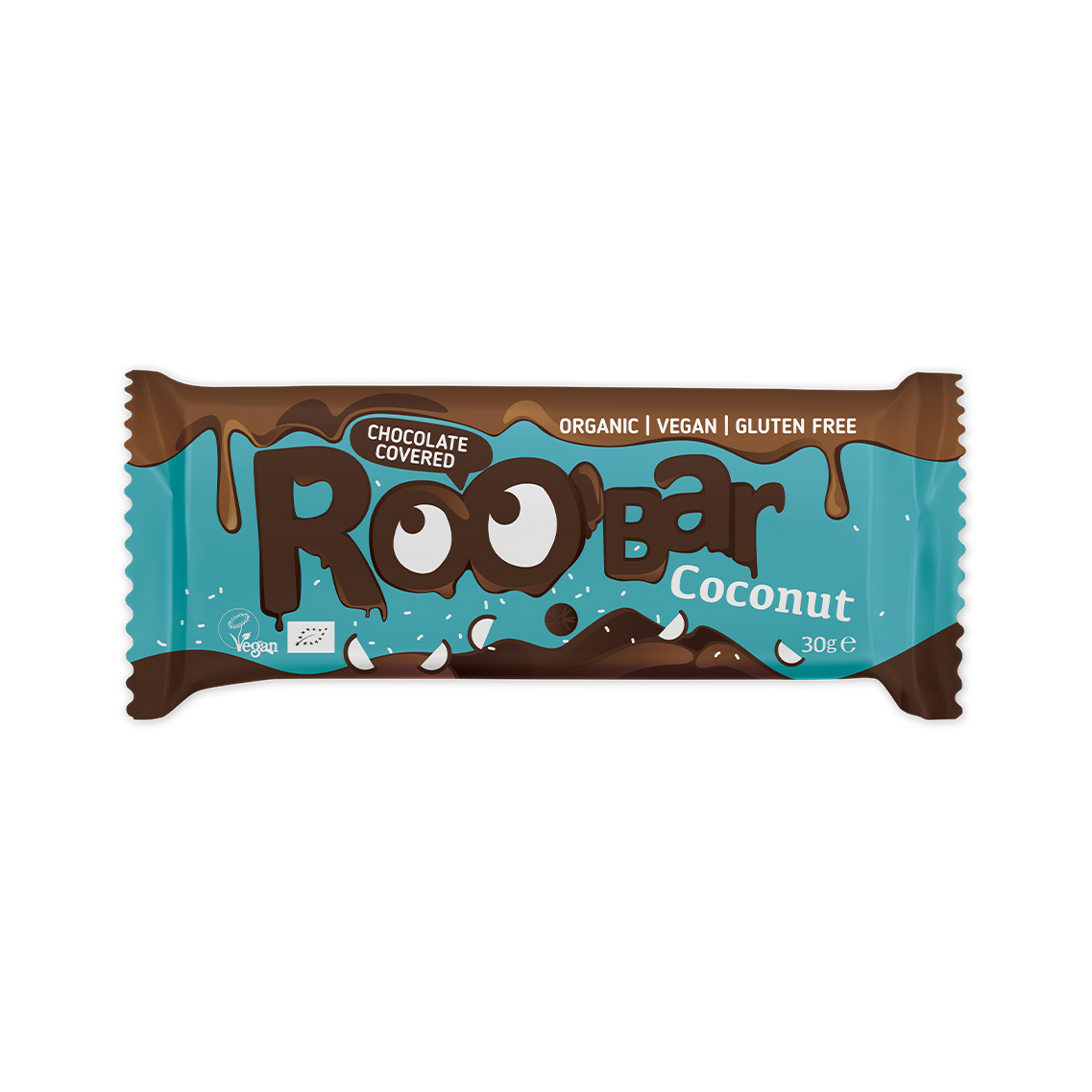Chocolate Covered Coconut Bar, organic, Roobar, 30g