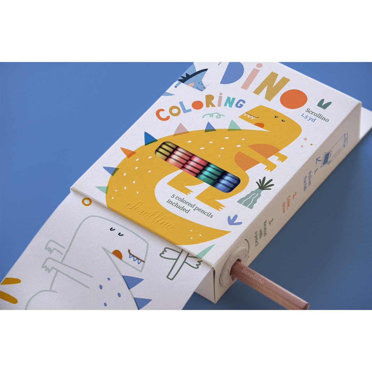 Kleurboek met dinosaurussen - Scrollino DINO Coloring