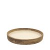 Plateau blanc en bois manguier 40x40x4cm