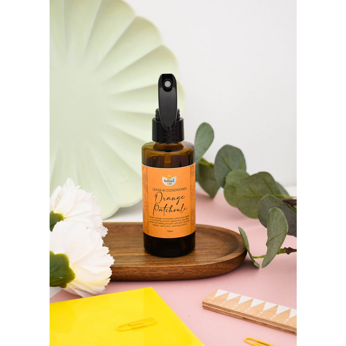 Orange Patchouli Leave-In Conditioner | Nachfüllflasche | Natürliche Haarspülung für trockenes, strapaziertes und krauses Haar | Leichte vegane Haarpflege für alle Haartypen
