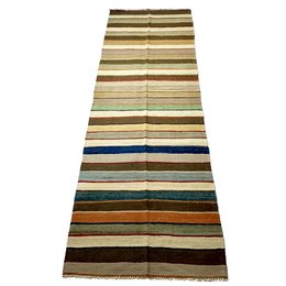 Kilim Runner Doble Tira Española Hecho A Mano