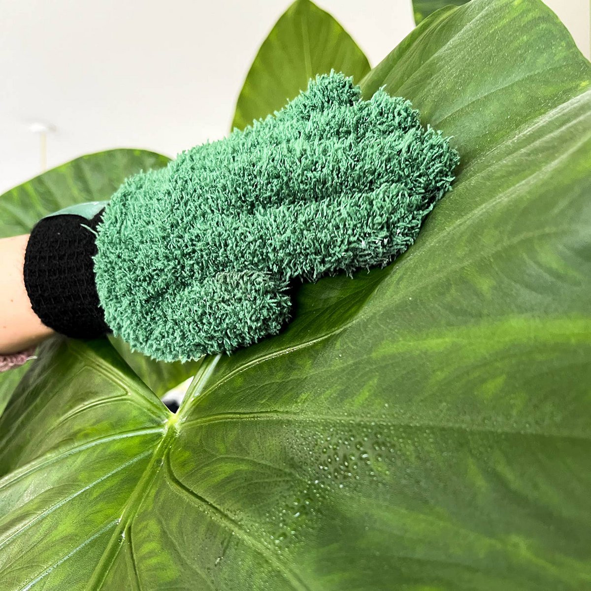Leaf Love Gloves - Rękawiczki z mikrofibry do odkurzania roślin