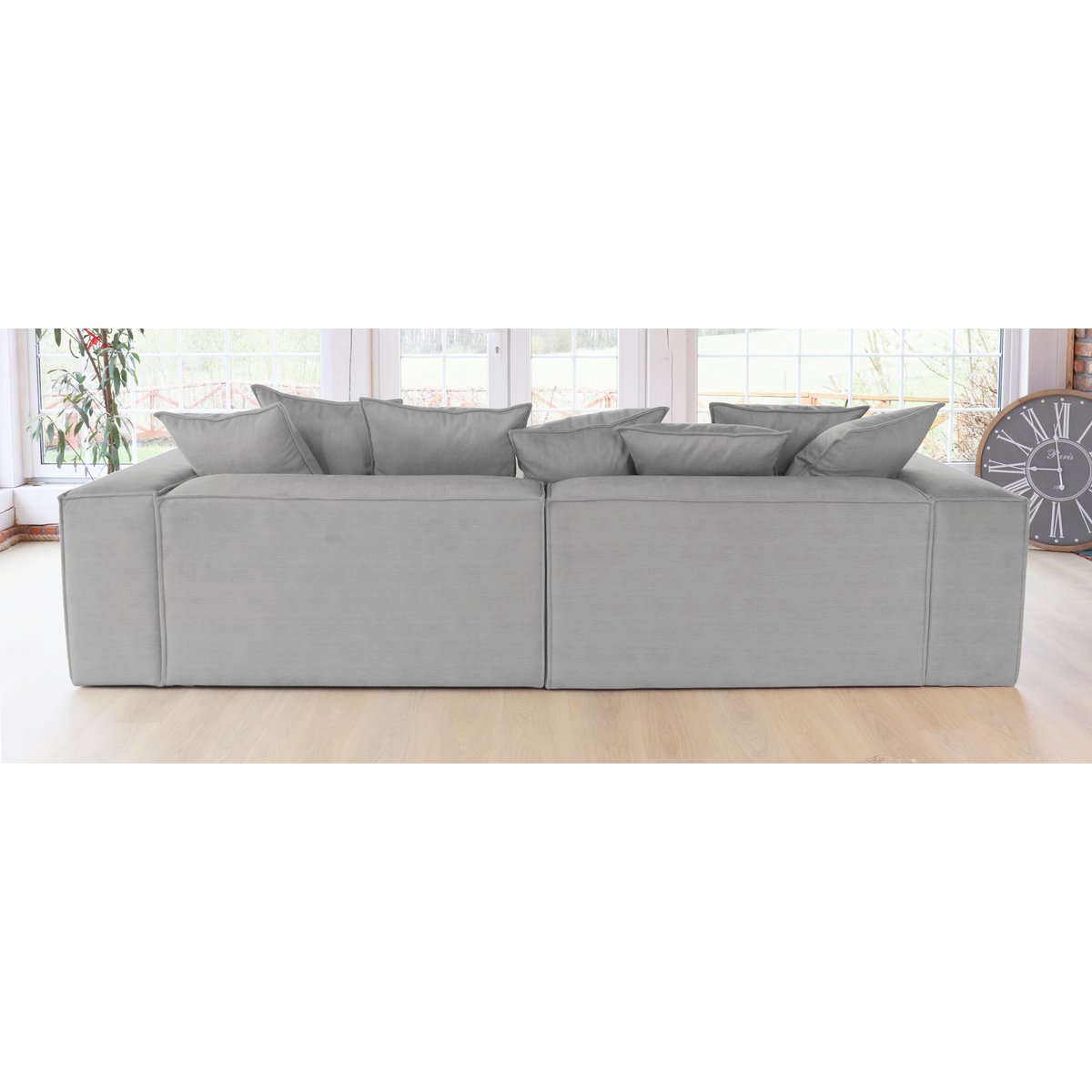 Van Morris 4-seater, Concrete Grey, Exclusive Corduroy from the Belgium company BRUTEX