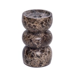 Yubí lysestage brun marmor H15cm