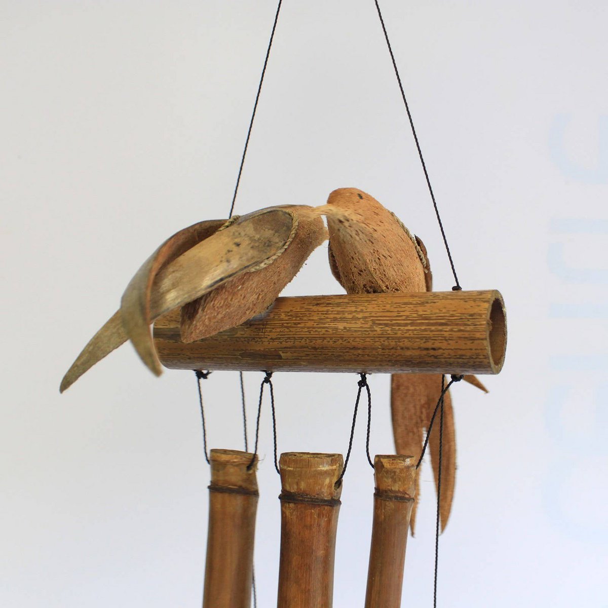 1x Kokosnoot Twin Birds Windgong