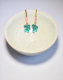 Boucles d'oreilles en verre à bulles