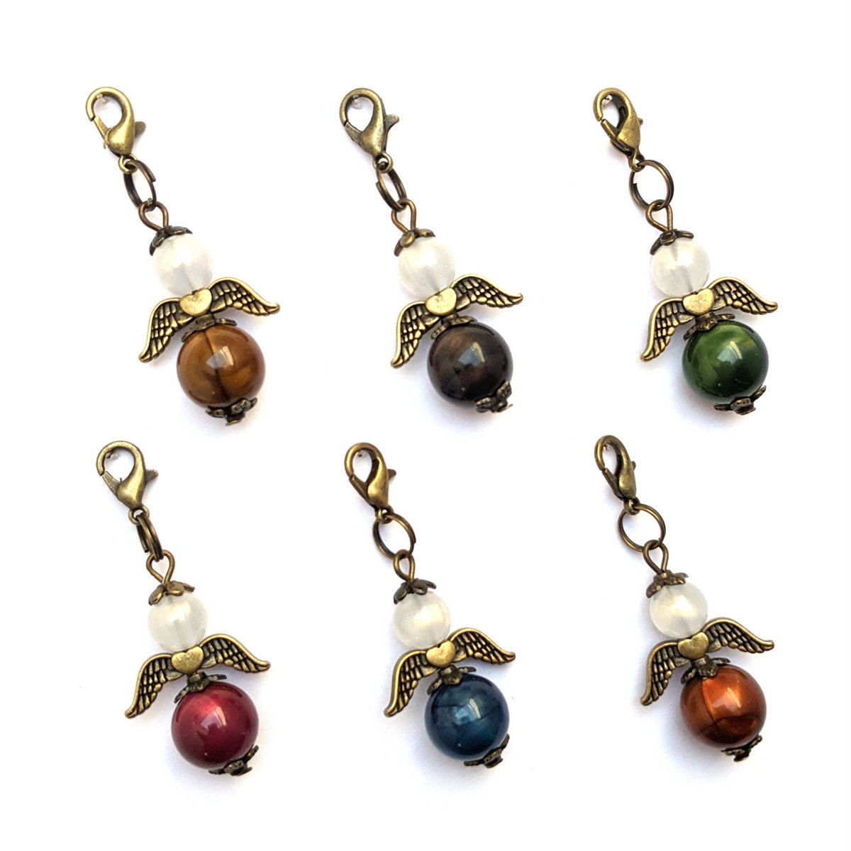 Guardian Angel "Felix" Keychain, 6-serie set, bronzen kleur