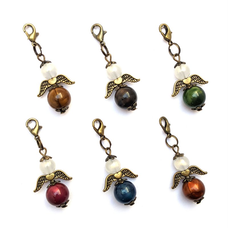 Guardian Angel "Felix" Keychain, 6-serie set, bronzen kleur