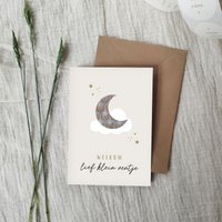 Double greeting card + envelope | birth | boy