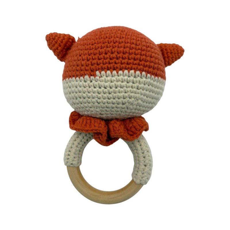 Handmade baby rattle - Fox