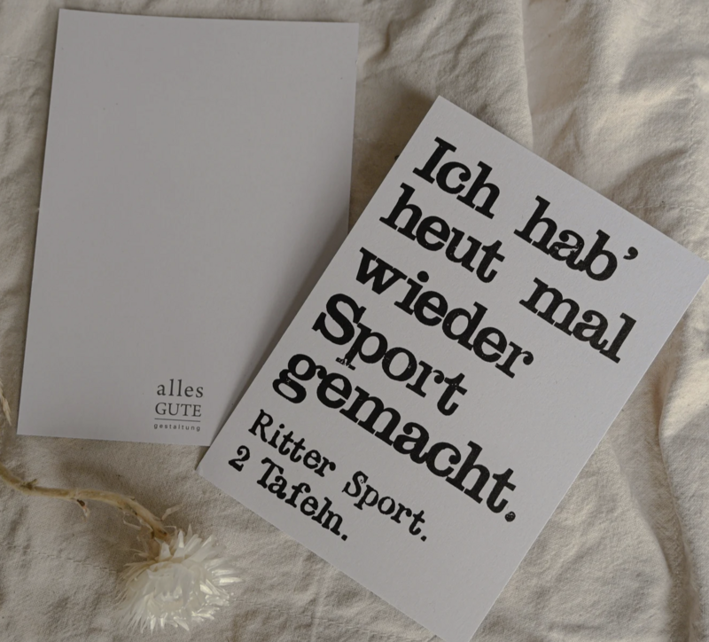 Stemplet postkort "Sport gemacht"