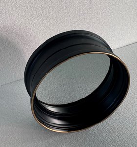 Wandspiegel aus Metall schwarz