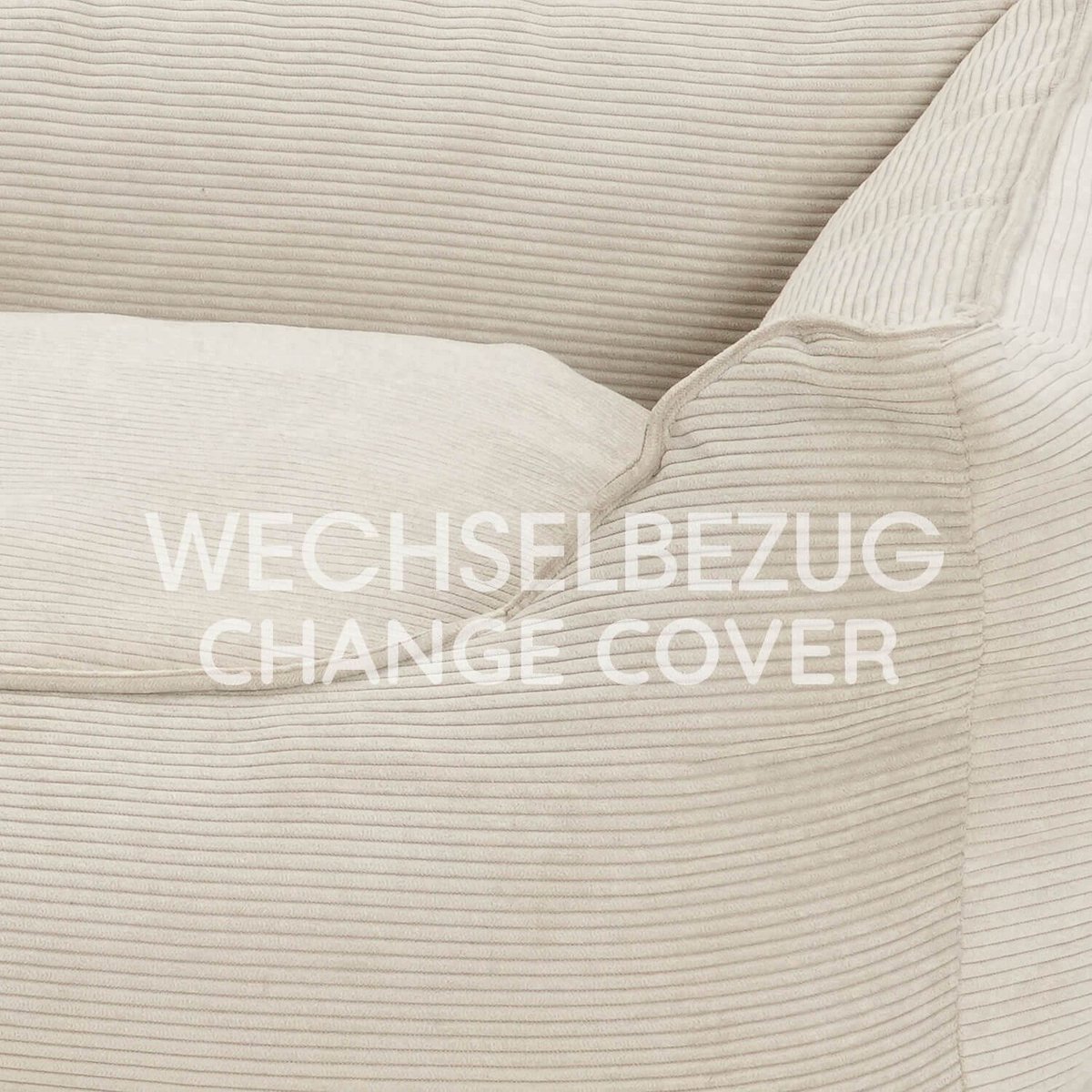 Wechselbezug Hundebett Box Bett Chelsea Cord gravel