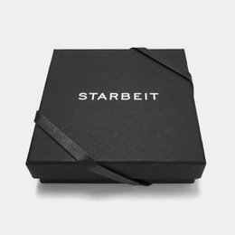  Black box packaging with STARBEIT branding, ribbon closure, luxury bracelet storage container