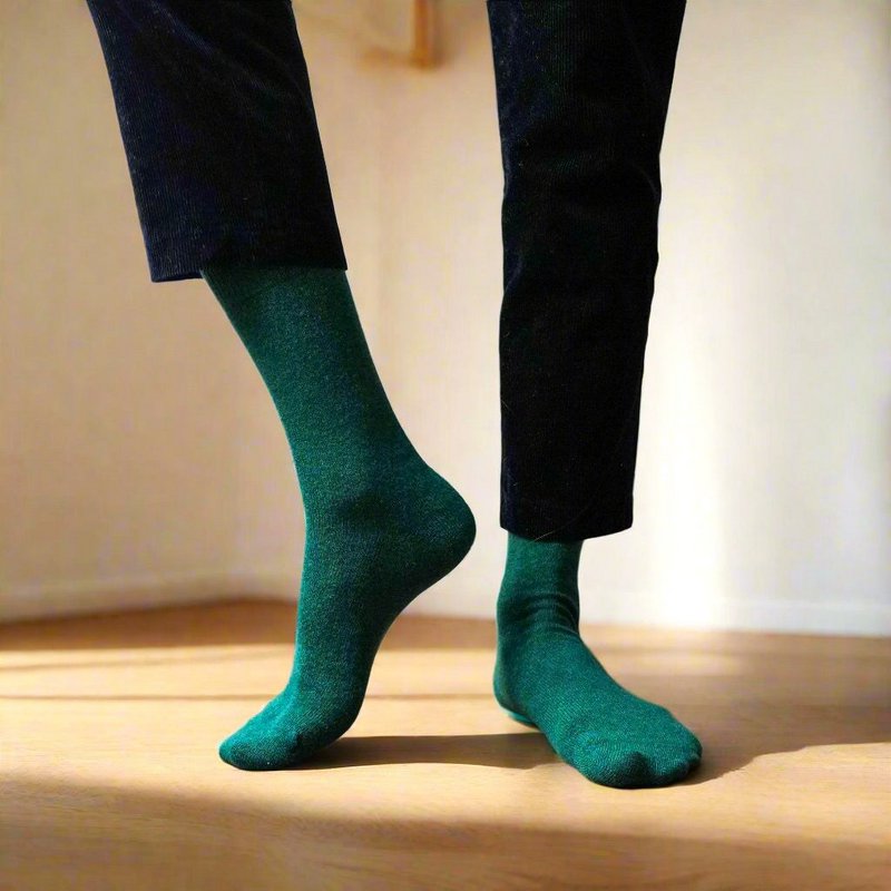 KLUE Merino Wool socks plain | Forest Green