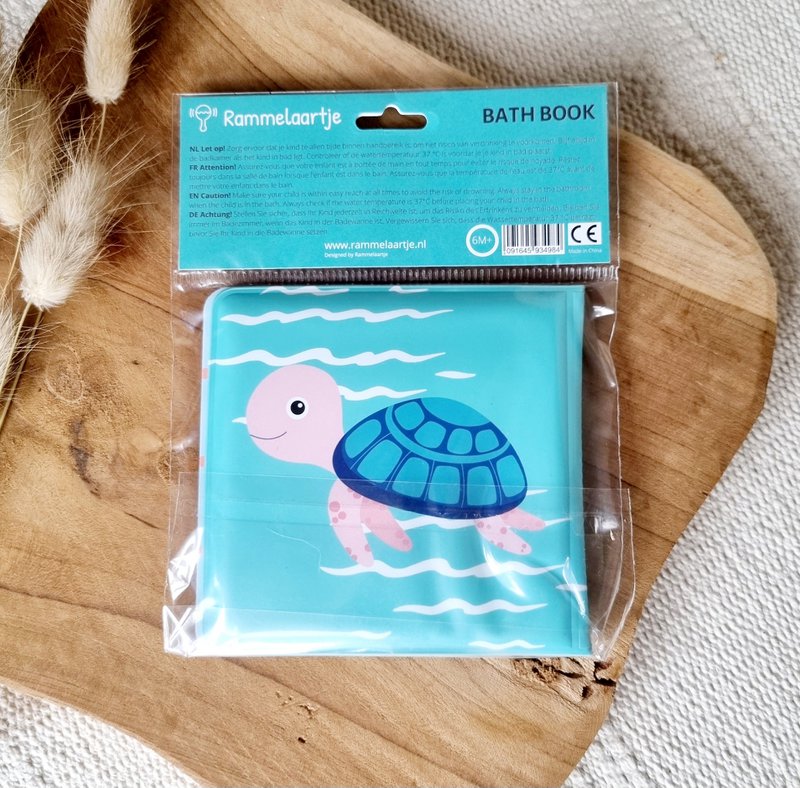 Libro de baño para bebé sonajero