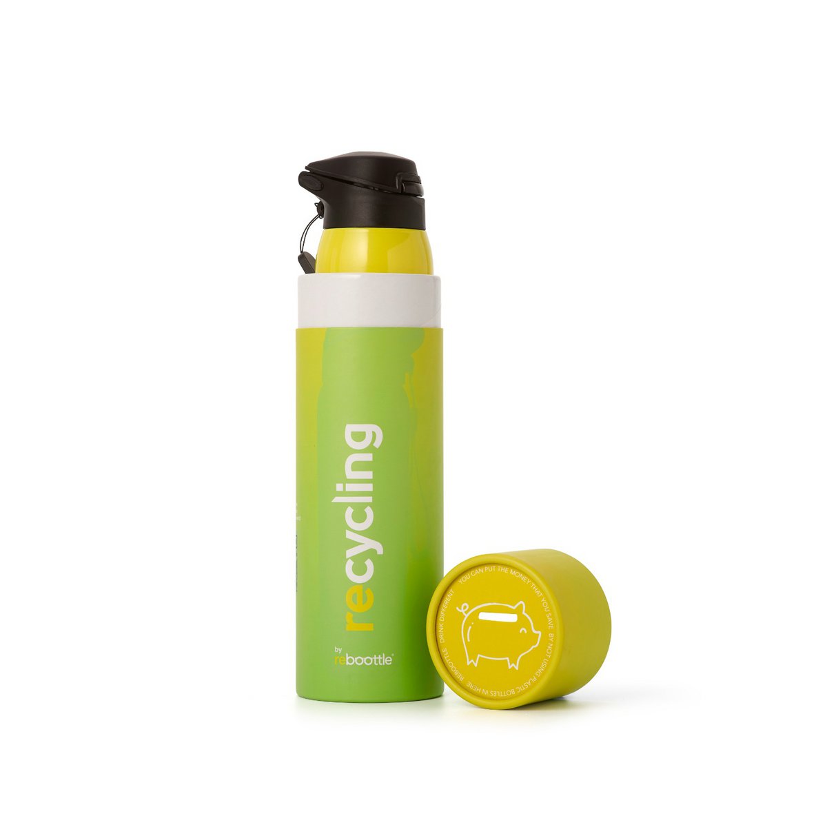Botella • Thermo rcl neón verde y amarillo - botella de beber sostenible