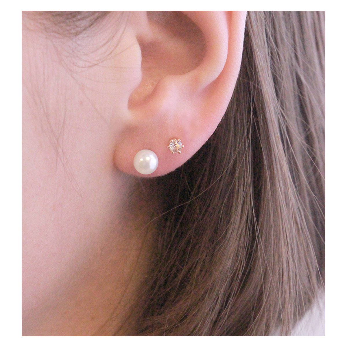 Full Moon Pearl Earrings - Gold and Crystal