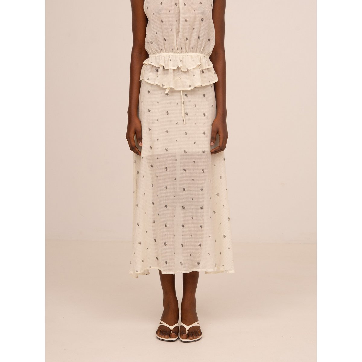 Lumea Floral Print Midi Skirt