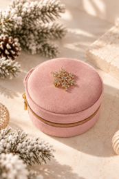Snowflake - Portagioie in Velluto con Spilla Gioiello