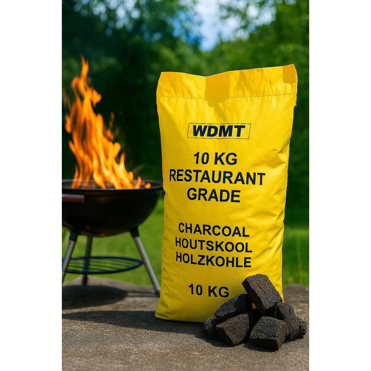 Premium Restaurant Quality Quality 10kg - 100% naturalny węgiel drzewny dla grilla, Kamado, Smoker & Grill - długoterminowe spalanie i wysokie ciepło