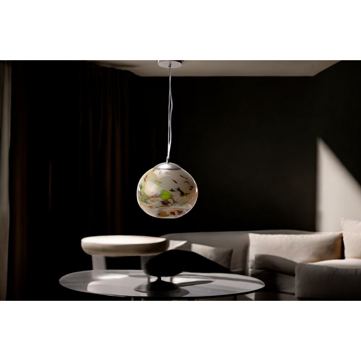 Hanglamp Linea Multicolor Bol | Glass Pendant | Design Hanglamp