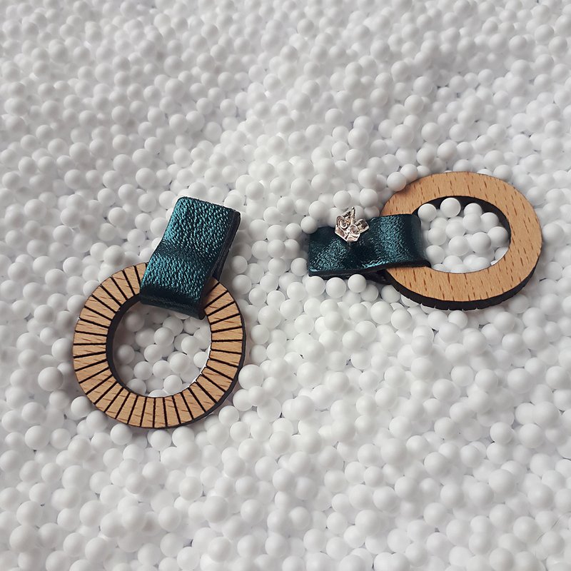 LOLLIPOP petrol blue earrings