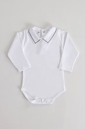 Cotton Long Sleeve Embroidered V Collar Bodysuit SBD003