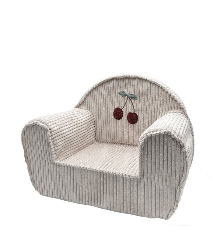 Corduroy toddler chair with cherry